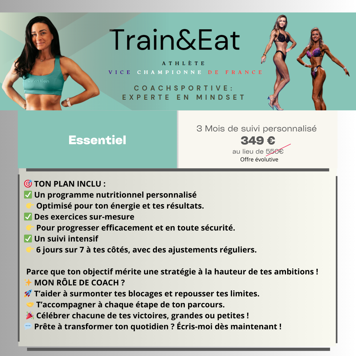 🔹 Offre 1 – Essentiel (3 mois)