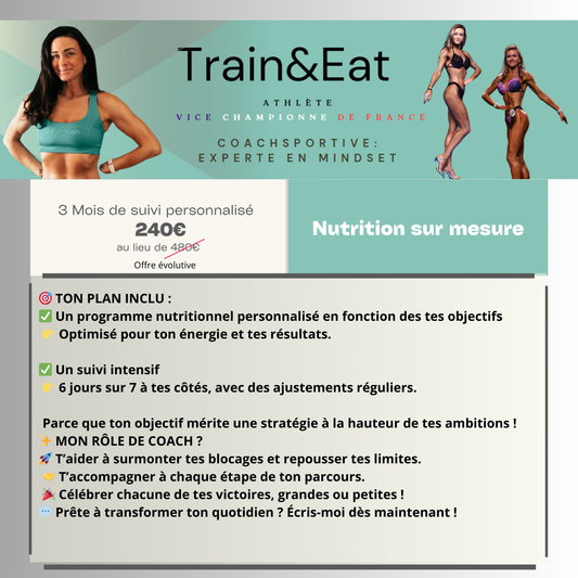 🔹 Offre 6 – Nutrition sur mesure (3 mois – Pack Premium)